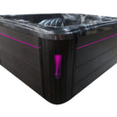 Hydrosan Garten-Whirlpool-Badewanne Spa705 Black Ocean Wave Anthrazit Gehäuse 210x170 cm