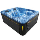 Hydrosan Garten-Whirlpool-Badewanne Spa705 Blaue Ozeanwelle Anthrazit Gehäuse 210x170 cm