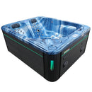Hydrosan Garten-Whirlpool-Badewanne Spa705 Blaue Ozeanwelle Anthrazit Gehäuse 210x170 cm