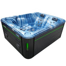 Hydrosan Garten-Whirlpool-Badewanne Spa705 Blaue Ozeanwelle Anthrazit Gehäuse 210x170 cm
