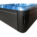 Hydrosan Garten-Whirlpool-Badewanne Spa705 Blaue Ozeanwelle Anthrazit Gehäuse 210x170 cm