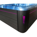 Hydrosan Garten-Whirlpool-Badewanne Spa705 Blaue Ozeanwelle Anthrazit Gehäuse 210x170 cm