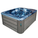 Hydrosan Garten-Whirlpool-Badewanne Spa705 Blau Ozeanwelle Grau Gehäuse 210x170 cm)