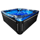 Hydrosan Garten-Whirlpool-Badewanne Spa743 Blaue Ozeanwelle Anthrazit Gehäuse 220x220 cm