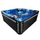 Hydrosan Garten-Whirlpool-Badewanne Spa743 Blaue Ozeanwelle Anthrazit Gehäuse 220x220 cm