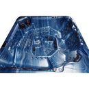 Hydrosan Garten-Whirlpool-Badewanne Spa743 Blau Ozeanwelle Grau Gehäuse 220x220 cm