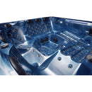 Hydrosan Garten-Whirlpool-Badewanne Spa743 Blau Ozeanwelle Grau Gehäuse 220x220 cm