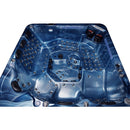 Hydrosan Garten-Whirlpool-Badewanne Spa743 Blau Ozeanwelle Grau Gehäuse 220x220 cm