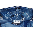 Hydrosan Garten-Whirlpool-Badewanne Spa743 Blau Ozeanwelle Grau Gehäuse 220x220 cm