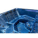 Hydrosan Garten-Whirlpool-Badewanne Spa743 Blau Ozeanwelle Grau Gehäuse 220x220 cm