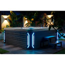 Hydrosan Garten-Whirlpool-Badewanne Spa743 Blau Ozeanwelle Grau Gehäuse 220x220 cm