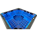 Hydrosan Garten-Whirlpool-Badewanne Spa743 Weiß-Perlbraune Abdeckung F21 220x220 cm