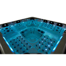 Hydrosan Garten-Whirlpool-Badewanne Spa743 Weiß-Perlbraune Abdeckung F21 220x220 cm