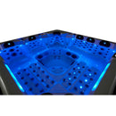 Hydrosan Garten-Whirlpool-Badewanne Spa743 Weiß-Perlbraune Abdeckung F21 220x220 cm