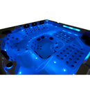 Hydrosan Garten-Whirlpool-Badewanne Spa743 Weiß-Perlbraune Abdeckung F21 220x220 cm