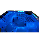 Hydrosan Garten-Whirlpool-Badewanne Spa743 Weiß-Perlbraune Abdeckung F21 220x220 cm