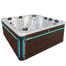 Hydrosan Garten-Whirlpool-Badewanne Spa743 Weiß-Perlbraun Gehäuse 220x220 cm