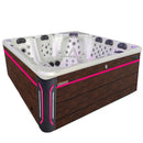 Hydrosan Garten-Whirlpool-Badewanne Spa743 Weiß-Perlbraun Gehäuse 220x220 cm