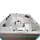 Hydrosan Garten-Whirlpool-Badewanne Spa743 Weiß-Perlbraune Abdeckung F21 220x220 cm