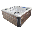 Hydrosan Garten-Whirlpool-Badewanne Spa743 Weiß-Perlbraune Abdeckung F21 220x220 cm