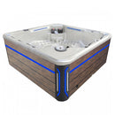 Hydrosan Garten-Whirlpool-Badewanne Spa743 Weiß-Perlbraune Abdeckung F21 220x220 cm