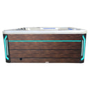 Hydrosan Garten-Whirlpool-Badewanne Spa743 Weiß-Perlbraune Abdeckung F21 220x220 cm