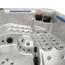 Hydrosan Garten-Whirlpool-Badewanne Spa743 Weiß-Perlbraune Abdeckung F21 220x220 cm