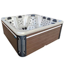 Hydrosan Garten-Whirlpool-Badewanne Spa743 Weißperle Kaffeegehäuse 220x220 cm