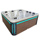 Hydrosan Garten-Whirlpool-Badewanne Spa743 Weißperle Kaffeegehäuse 220x220 cm