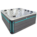 Hydrosan Garten-Whirlpool-Badewanne SPA743 Weiß Perlgrau Gehäuse F24 220x220 cm