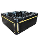 Hydrosan Garten-Whirlpool-Badewanne 743 Schwarz Ozeanwelle Schwarzes Gehäuse 220x220 cm