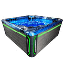 Hydrosan Garten-Whirlpool-Badewanne Spa743 Blau Ozeanwelle Grau Gehäuse 220x220 cm
