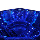 Hydrosan Garten-Whirlpool-Badewanne Spa746 Schwarzes Wellengehäuse Graue Platte F24 230x230 cm
