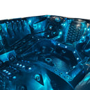 Hydrosan Garten-Whirlpool-Badewanne Spa746 Schwarzes Wellengehäuse Graue Platte F24 230x230 cm