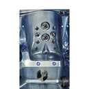 Hydrosan Garten-Whirlpool-Badewanne 746 Blaue Ozeanwelle Graue Holzabdeckung F21 230x230 cm