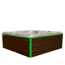 Hydrosan Garten-Whirlpool-Badewanne Spa746 Weiß-Perlbraun Abdeckung F21 230x230 cm