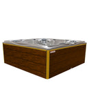 Hydrosan Garten-Whirlpool-Badewanne Spa746 Weiß-Perlbraun Abdeckung F21 230x230 cm