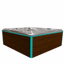 Hydrosan Garten-Whirlpool-Badewanne Spa746 Weiß-Perlbraun Abdeckung F21 230x230 cm
