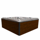 Hydrosan Garten-Whirlpool-Badewanne Spa746 Weiß-Perlbraun Abdeckung F21 230x230 cm