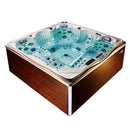 Hydrosan Garten-Whirlpool-Badewanne Spa746 Weiß-Perlbraun Abdeckung F21 230x230 cm