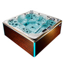 Hydrosan Garten-Whirlpool-Badewanne Spa746 Weiß-Perlbraun Abdeckung F21 230x230 cm