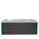 Hydrosan Garten-Whirlpool-Badewanne Spa746 Weiß-Perlgraue Holzverkleidung F22 230x230 cm