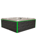 Hydrosan Garten-Whirlpool-Badewanne Spa746 Weiß-Perlgraue Holzverkleidung F22 230x230 cm