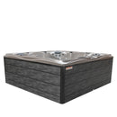 Hydrosan Garten-Whirlpool-Badewanne Spa746 Weiß-Perlgraue Holzverkleidung F22 230x230 cm