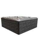 Hydrosan Garten-Whirlpool-Badewanne Spa746 Weiß-Perlgraue Holzverkleidung F22 230x230 cm