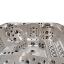 Hydrosan Garten-Whirlpool-Badewanne Spa746 Weiß-Perlgraue Holzverkleidung F22 230x230 cm