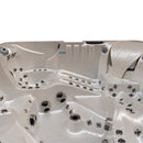 Hydrosan Garten-Whirlpool-Badewanne Spa746 Weiß-Perlgraue Holzverkleidung F22 230x230 cm