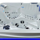 Hydrosan Garten-Whirlpool-Badewanne Spa746 Weiß-Perlgraue Holzverkleidung F22 230x230 cm