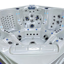 Hydrosan Garten-Whirlpool-Badewanne Spa746 Weiß-Perlgraue Holzverkleidung F22 230x230 cm