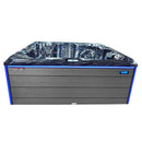 Hydrosan Garten-Whirlpool-Badewanne Spa746 Schwarzes Wellengehäuse Graue Platte F24 230x230 cm